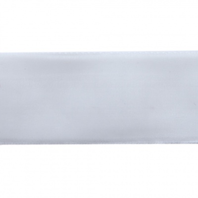 Лента бархатная нейлон, шир.25 мм, (упак. 45,7м), цв.01-белый - купить в Бийске. Цена: 981.09 руб.