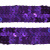 Тесьма с пайетками 12, шир. 20 мм/уп. 25+/-1 м, цвет фиолет - купить в Бийске. Цена: 778.19 руб.