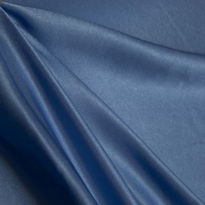 Поли креп-сатин 16-4132, 125 (+/-5) гр/м2, шир.150см, цвет голубой - купить в Бийске. Цена 155.57 руб.
