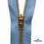 Молнии джинсовые металл т-5, 18 см латунь (YG), цв.-деним (231) - купить в Бийске. Цена: 22.80 руб.