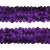 Тесьма с пайетками 12, шир. 30 мм/уп. 25+/-1 м, цвет фиолет - купить в Бийске. Цена: 1 098.48 руб.