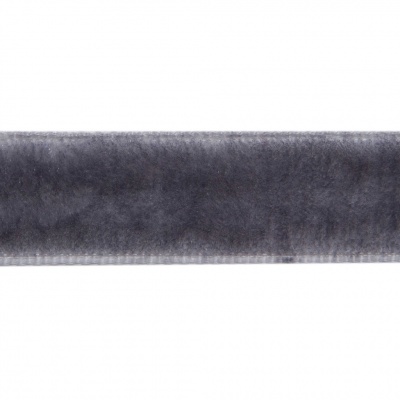 Лента бархатная нейлон, шир.12 мм, (упак. 45,7м), цв.189-т.серый - купить в Бийске. Цена: 457.61 руб.