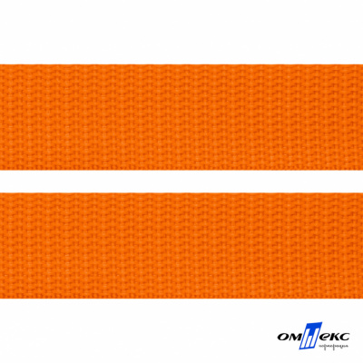 Оранжевый- цв.523 -Текстильная лента-стропа 550 гр/м2 ,100% пэ шир.25 мм (боб.50+/-1 м) - купить в Бийске. Цена: 405.80 руб.