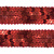 Тесьма с пайетками 3, шир. 20 мм/уп. 25+/-1 м, цвет красный - купить в Бийске. Цена: 778.19 руб.