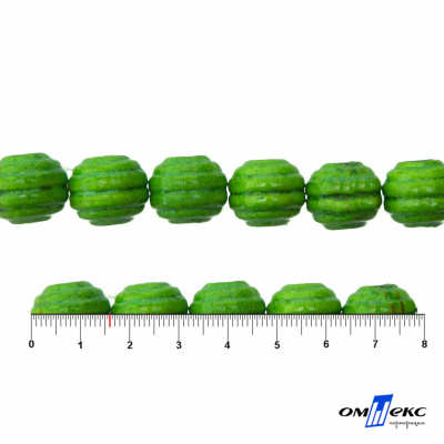0309-Бусины деревянные "ОмТекс", 16 мм, упак.50+/-3шт, цв.019-зеленый - купить в Бийске. Цена: 62.22 руб.
