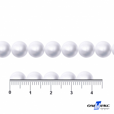 0404-5146А-Полубусины пластиковые круглые "ОмТекс", 8 мм, (уп.50гр=365+/-3шт), цв.064-белый - купить в Бийске. Цена: 63.46 руб.