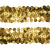 Тесьма с пайетками D16, шир. 30 мм/уп. 25+/-1 м, цвет золото - купить в Бийске. Цена: 1 087.39 руб.