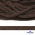 Шнур плетеный d-6 мм, 70% хлопок 30% полиэстер, уп.90+/-1 м, цв.1073-т.коричневый - купить в Бийске. Цена: 594 руб.