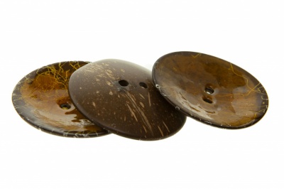 Деревянные украшения для рукоделия пуговицы "Кокос" #4 - купить в Бийске. Цена: 66.23 руб.