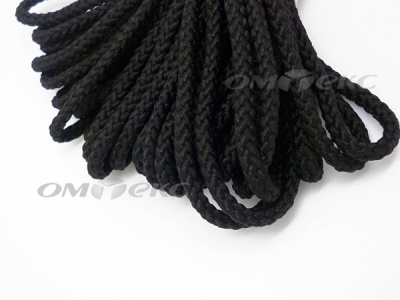 Шнур В-035 4 мм круп.плетение 100 м черный - купить в Бийске. Цена: 156.40 руб.