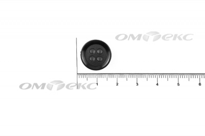 51400/15 мм (4 пр) черные пуговицы - купить в Бийске. Цена: 0.67 руб.