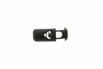 8108 Фиксатор пластиковый "Бочонок", 20х8 мм, цвет чёрный - купить в Бийске. Цена: 1.29 руб.