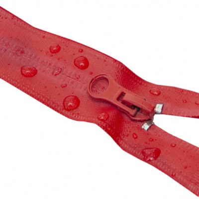 Молния водонепроницаемая PVC Т-7, 20 см, неразъемная, цвет (820)-красный - купить в Бийске. Цена: 21.56 руб.