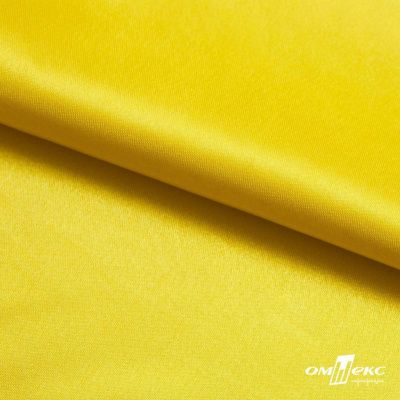Поли креп-сатин 12-0643, 125 (+/-5) гр/м2, шир.150см, цвет жёлтый - купить в Бийске. Цена 155.57 руб.