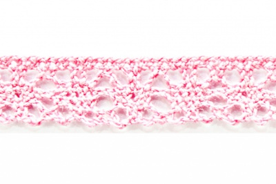Тесьма кружевная 0621-1607, шир. 15 мм/уп. 20+/-1 м, цвет 096-розовый - купить в Бийске. Цена: 302.42 руб.