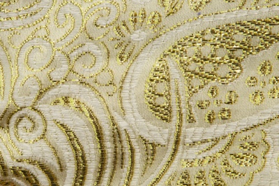 Ткань костюмная жаккард №5, 140 гр/м2, шир.150см, цвет золото - купить в Бийске. Цена 383.29 руб.