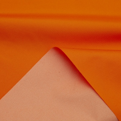 Поли понж (Дюспо) 17-1350, PU/WR, 65 гр/м2, шир.150см, цвет оранжевый - купить в Бийске. Цена 82.93 руб.