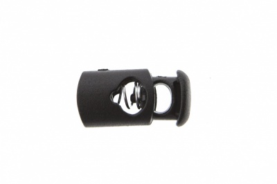 8021 Фиксатор пластиковый "Цилиндр", 20х10 мм, цвет чёрный - купить в Бийске. Цена: 1.31 руб.