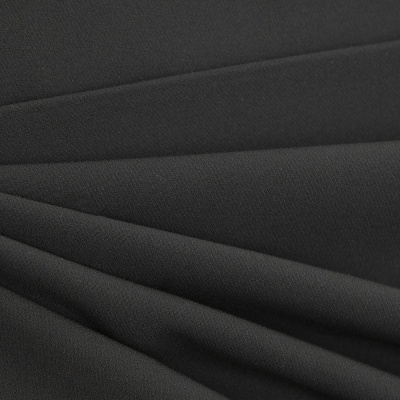 Костюмная ткань "Элис", 220 гр/м2, шир.150 см, цвет чёрный - купить в Бийске. Цена 308 руб.