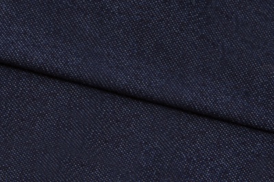 Ткань джинсовая №96, 160 гр/м2, шир.148см, цвет т.синий - купить в Бийске. Цена 350.42 руб.