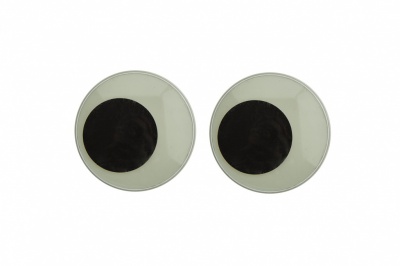 Глазки для игрушек, круглые, с бегающими зрачками, 40 мм/упак.20+/-2 шт, цв. -черно-белые - купить в Бийске. Цена: 158.73 руб.
