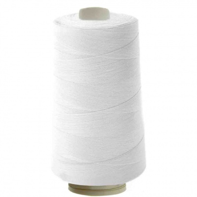 Швейные нитки (армированные) 28S/2, нам. 2 500 м, цвет белый - купить в Бийске. Цена: 148.95 руб.