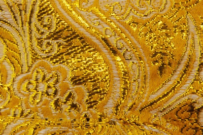Ткань костюмная жаккард №12, 140 гр/м2, шир.150см, цвет жёлтый - купить в Бийске. Цена 383.29 руб.