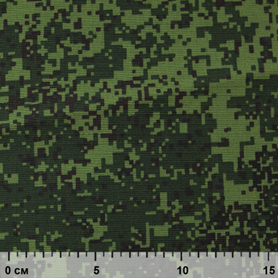 Униформ Рип Стоп 80/20 полиэфир/хлопок, 205 г/м2,  принтованный темно-зеленый, ВО, шир. 150 см - купить в Бийске. Цена 191.15 руб.