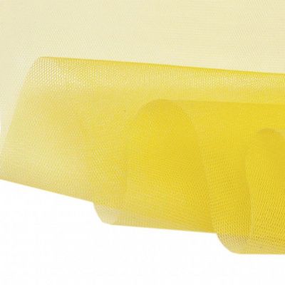 Фатин жесткий 16-68, 22 гр/м2, шир.180см, цвет жёлтый - купить в Бийске. Цена 89.29 руб.