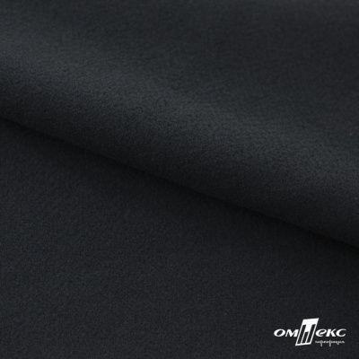 Трикотажное полотно "Капри" 100% полиэстр, 152см, 320 г/м2, чёрный, м - купить в Бийске. Цена 374 руб.