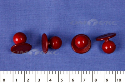 Пуговица поварская "Пукля", 10 мм, цвет красный - купить в Бийске. Цена: 2.28 руб.