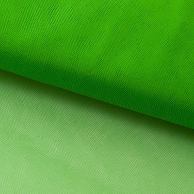 Фатин матовый 16-146, 12 гр/м2, шир.300см, цвет зелёный - купить в Бийске. Цена 112.70 руб.