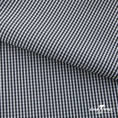 Ткань сорочечная Клетка Виши, 115 г/м2, 58% пэ,42% хл, шир.150 см, цв.6-черный, (арт.111) - купить в Бийске. Цена 306.69 руб.
