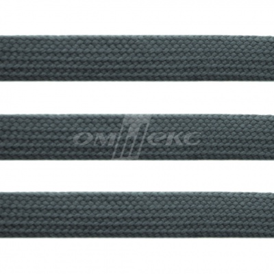 Шнур плетеный (плоский) d-12 мм, (уп.90+/-1м), 100% полиэстер, цв.272 - серый - купить в Бийске. Цена: 8.62 руб.