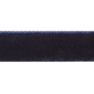 Лента бархатная нейлон, шир.12 мм, (упак. 45,7м), цв.180-т.синий - купить в Бийске. Цена: 411.60 руб.