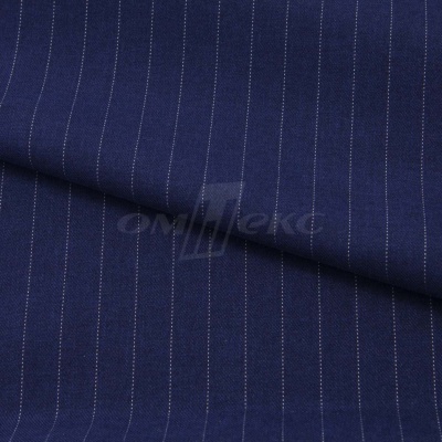 Костюмная ткань "Жаклин", 188 гр/м2, шир. 150 см, цвет тёмно-синий - купить в Бийске. Цена 430.84 руб.