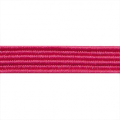 Резиновые нити с текстильным покрытием, шир. 6 мм ( упак.30 м/уп), цв.- 84-фуксия - купить в Бийске. Цена: 155.22 руб.
