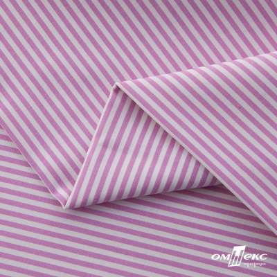 Ткань сорочечная Полоска Кенди, 115 г/м2, 58% пэ,42% хл, шир.150 см, цв.1-розовый, (арт.110) - купить в Бийске. Цена 306.69 руб.