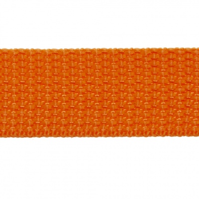 Стропа текстильная, шир. 25 мм (в нам. 50+/-1 ярд), цвет оранжевый - купить в Бийске. Цена: 409.94 руб.