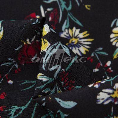 Плательная ткань "Фламенко" 6.2, 80 гр/м2, шир.150 см, принт растительный - купить в Бийске. Цена 239.03 руб.