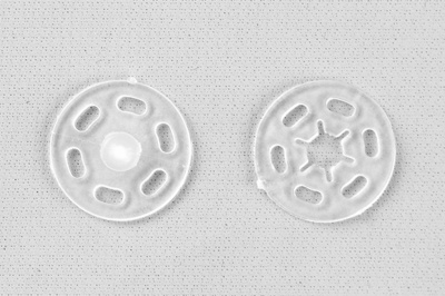 Кнопки пришивные пластиковые 15 мм, блистер 24шт, цв.-прозрачные - купить в Бийске. Цена: 68.79 руб.