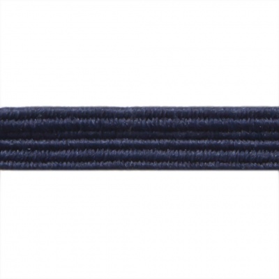 Резиновые нити с текстильным покрытием, шир. 6 мм ( упак.30 м/уп), цв.- 117-т.синий - купить в Бийске. Цена: 152.05 руб.