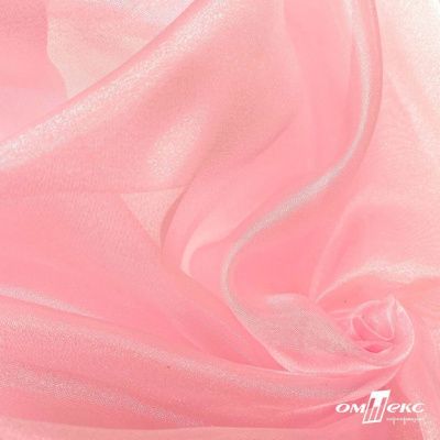 Ткань органза, 100% полиэстр, 28г/м2, шир. 150 см, цв. #47 розовая пудра - купить в Бийске. Цена 86.24 руб.