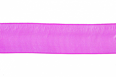 Лента органза 1015, шир. 10 мм/уп. 22,8+/-0,5 м, цвет ярк.розовый - купить в Бийске. Цена: 38.39 руб.