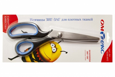 Ножницы арт.0330-6052 "ЗИГ-ЗАГ" 5 мм, для плотных тканей , 9"/ 229 мм - купить в Бийске. Цена: 733.08 руб.