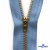 Молнии джинсовые металл т-4, 18 см латунь (YG), цв.-деним (231) - купить в Бийске. Цена: 21.57 руб.