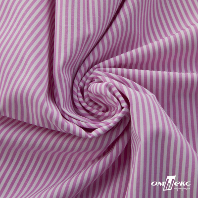 Ткань сорочечная Полоска Кенди, 115 г/м2, 58% пэ,42% хл, шир.150 см, цв.1-розовый, (арт.110) - купить в Бийске. Цена 306.69 руб.