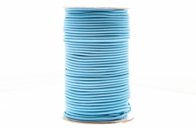 0370-1301-Шнур эластичный 3 мм, (уп.100+/-1м), цв.168 - голубой - купить в Бийске. Цена: 459.62 руб.