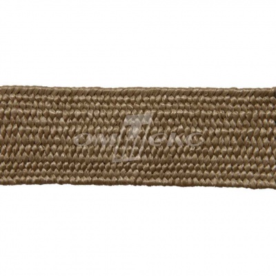Тесьма отделочная полипропиленовая плетеная эластичная #2, шир. 40мм, цв.- соломенный - купить в Бийске. Цена: 50.99 руб.