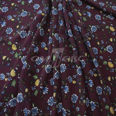 Плательная ткань "Фламенко" 4.1, 80 гр/м2, шир.150 см, принт растительный - купить в Бийске. Цена 259.21 руб.